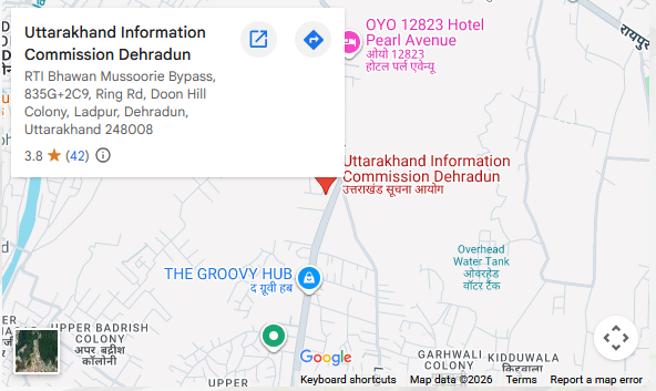 Uttarakhand Information Commission location — opens in Google Maps